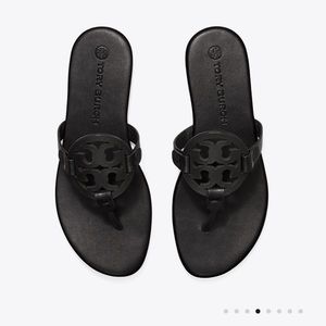 Tory Burch Black Miller Sandals Sz 7 BRAND NEW